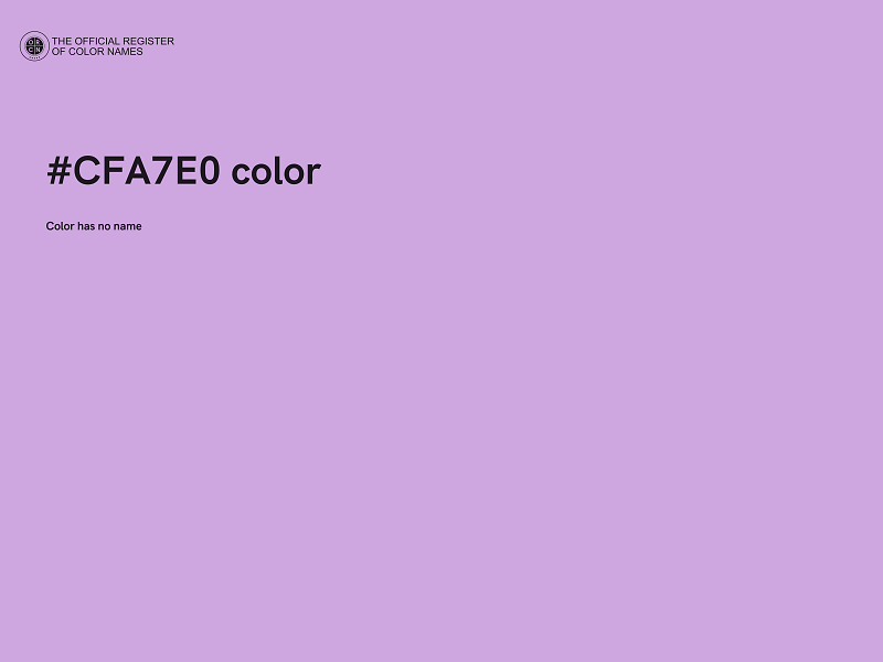 #CFA7E0 color image