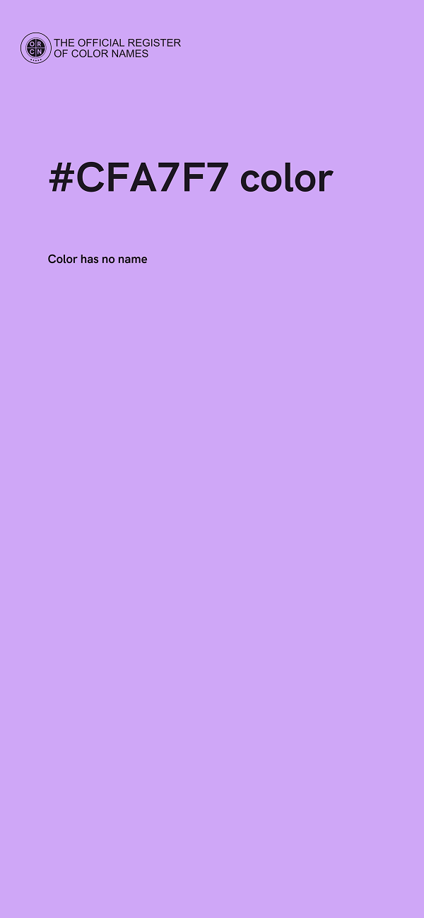 #CFA7F7 color image