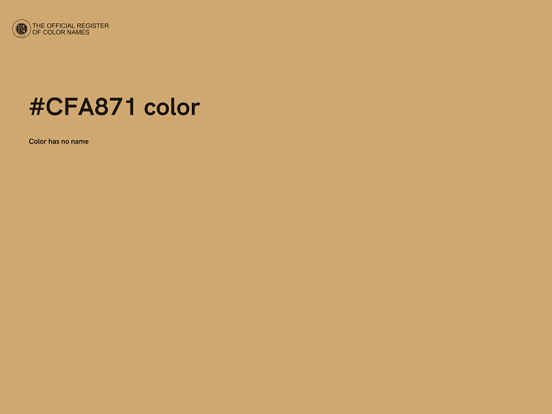 #CFA871 color image