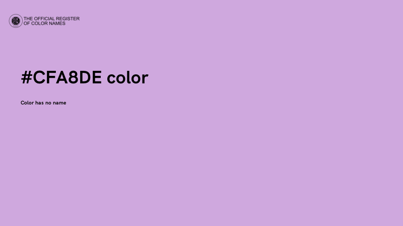 #CFA8DE color image