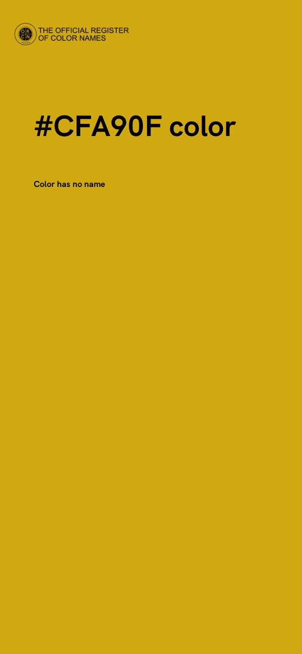 #CFA90F color image