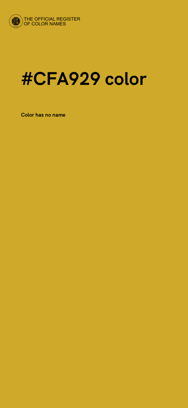 #CFA929 color image