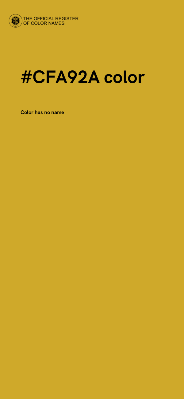 #CFA92A color image