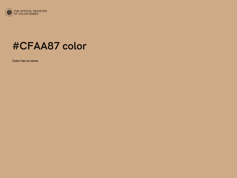 #CFAA87 color image