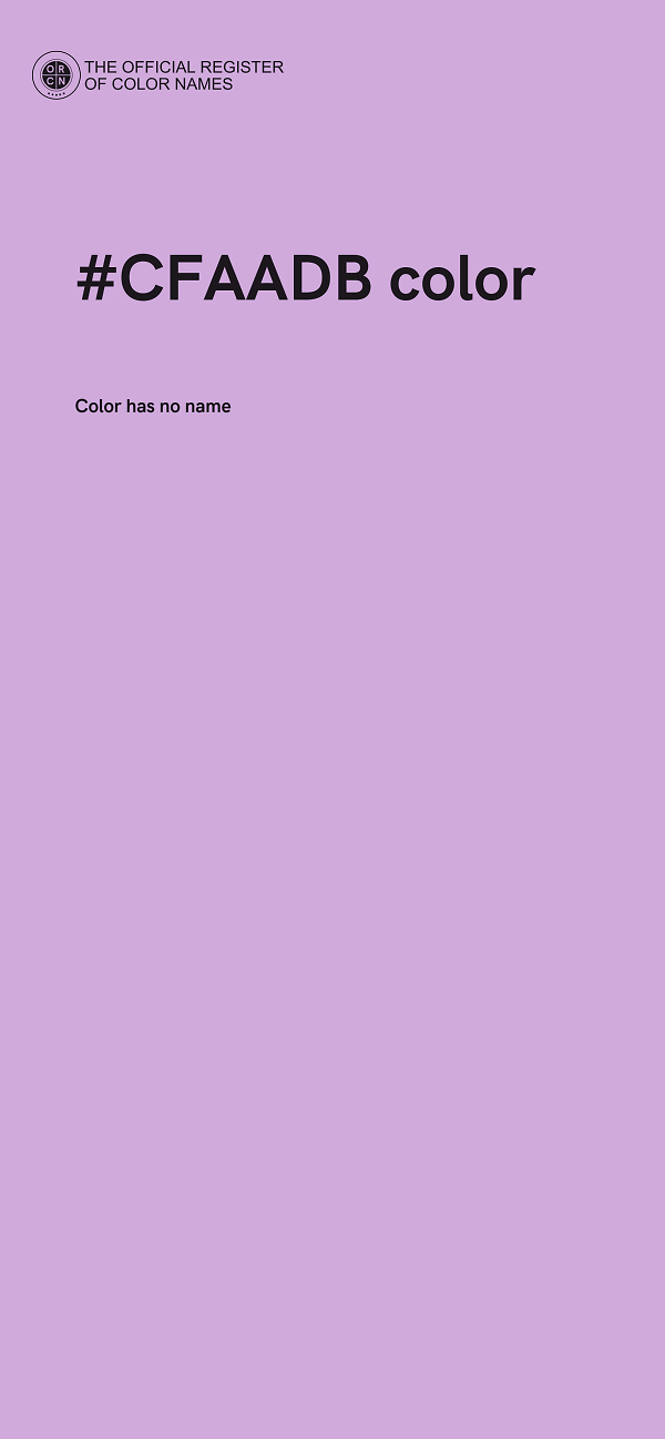 #CFAADB color image