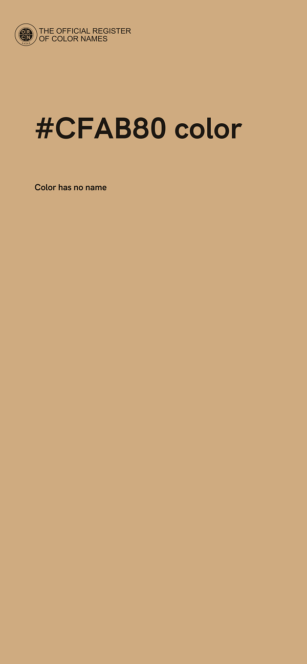 #CFAB80 color image