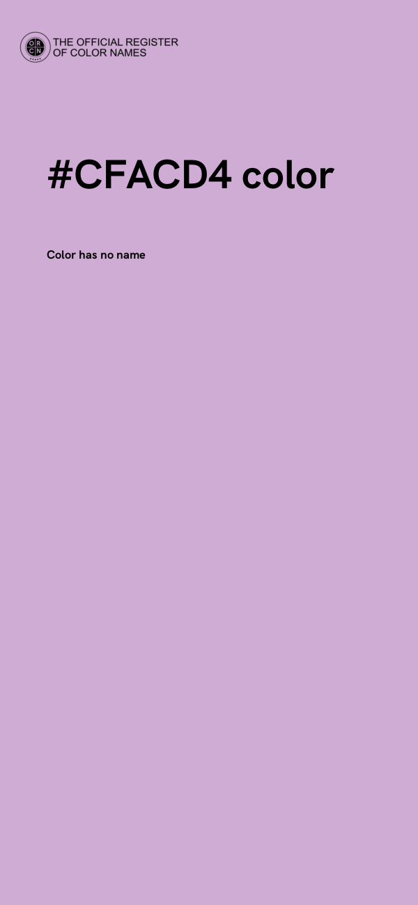 #CFACD4 color image