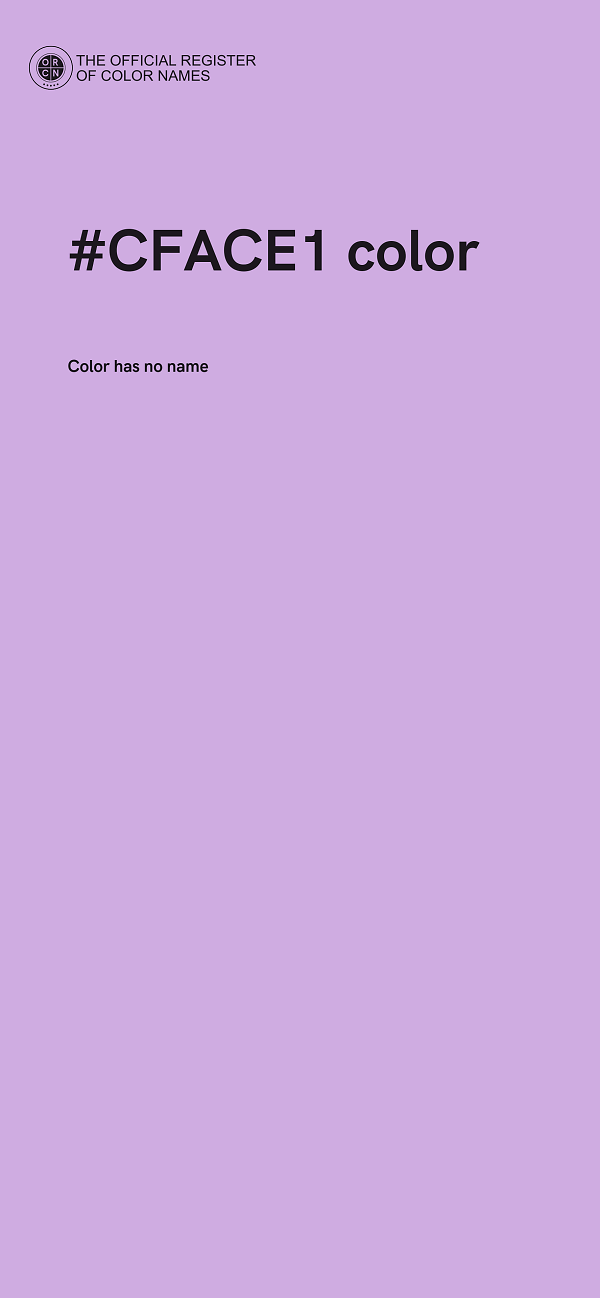 #CFACE1 color image