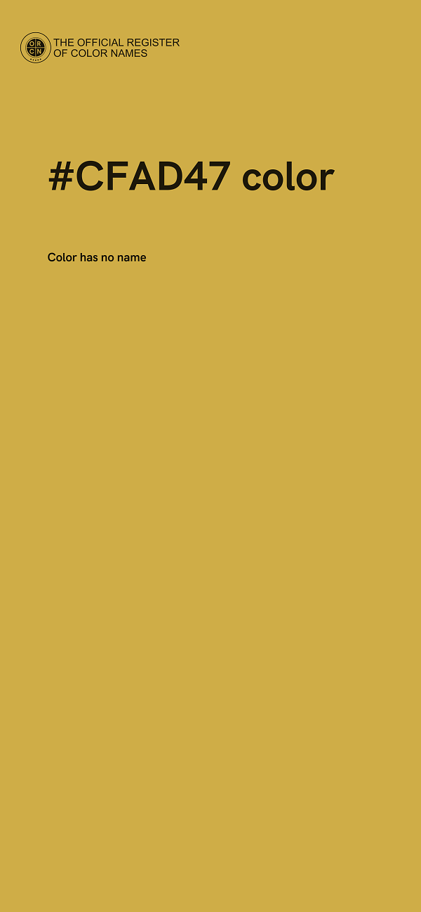 #CFAD47 color image