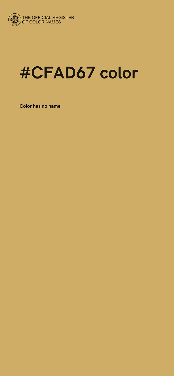 #CFAD67 color image