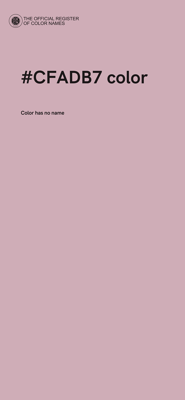 #CFADB7 color image