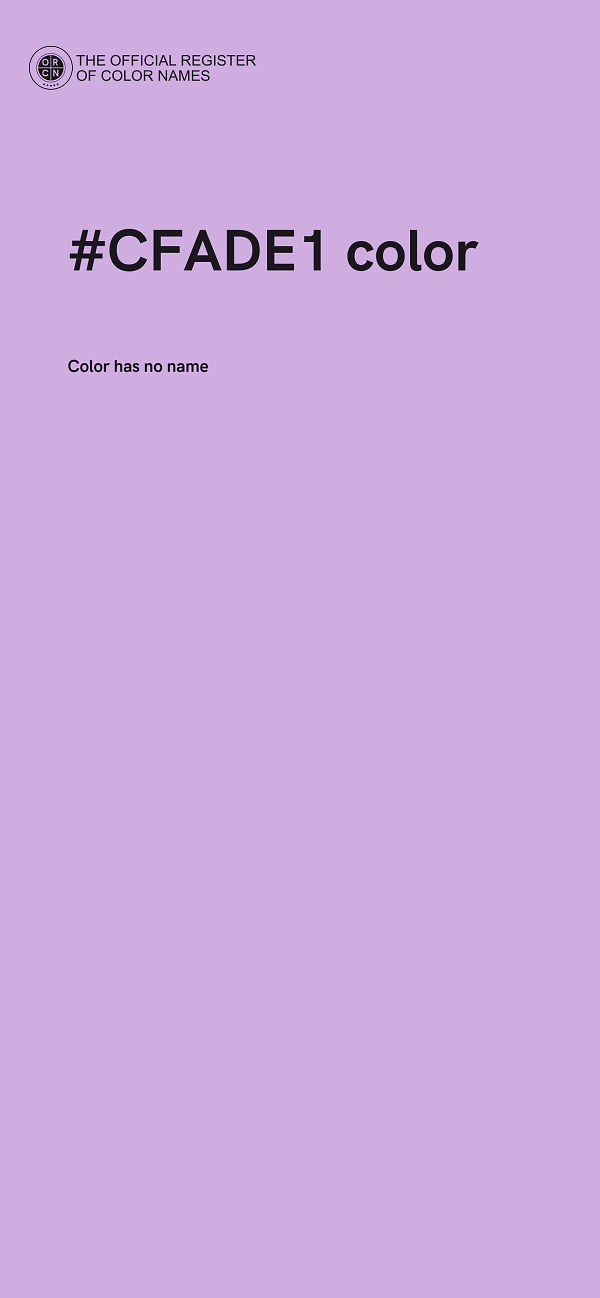 #CFADE1 color image