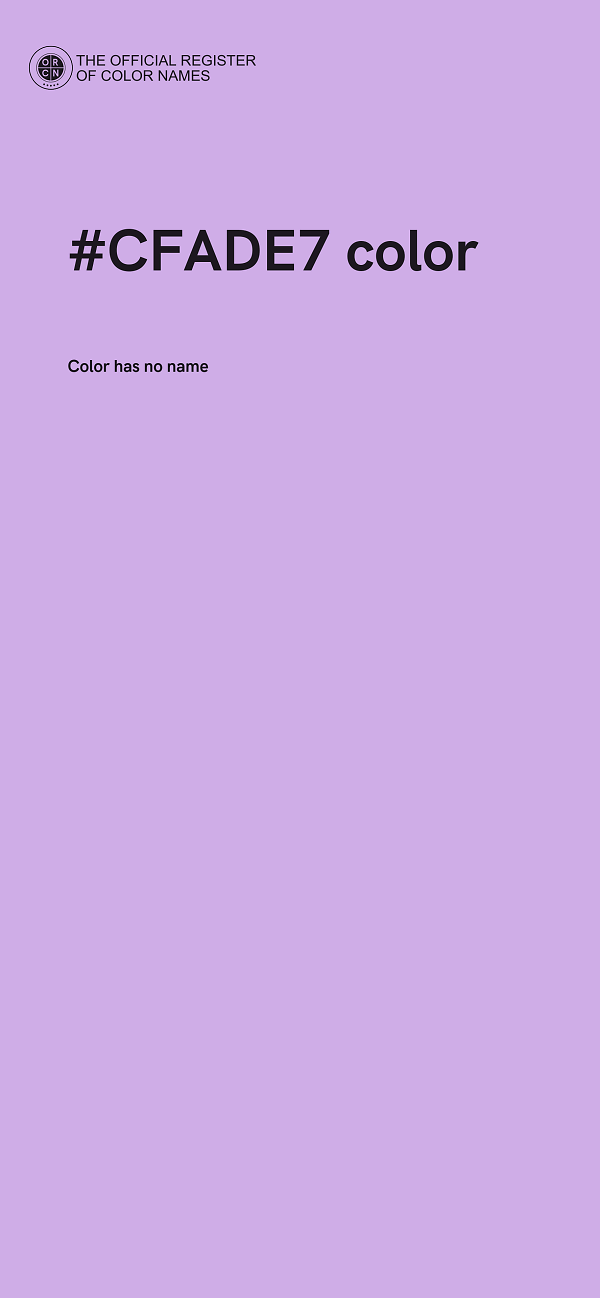 #CFADE7 color image