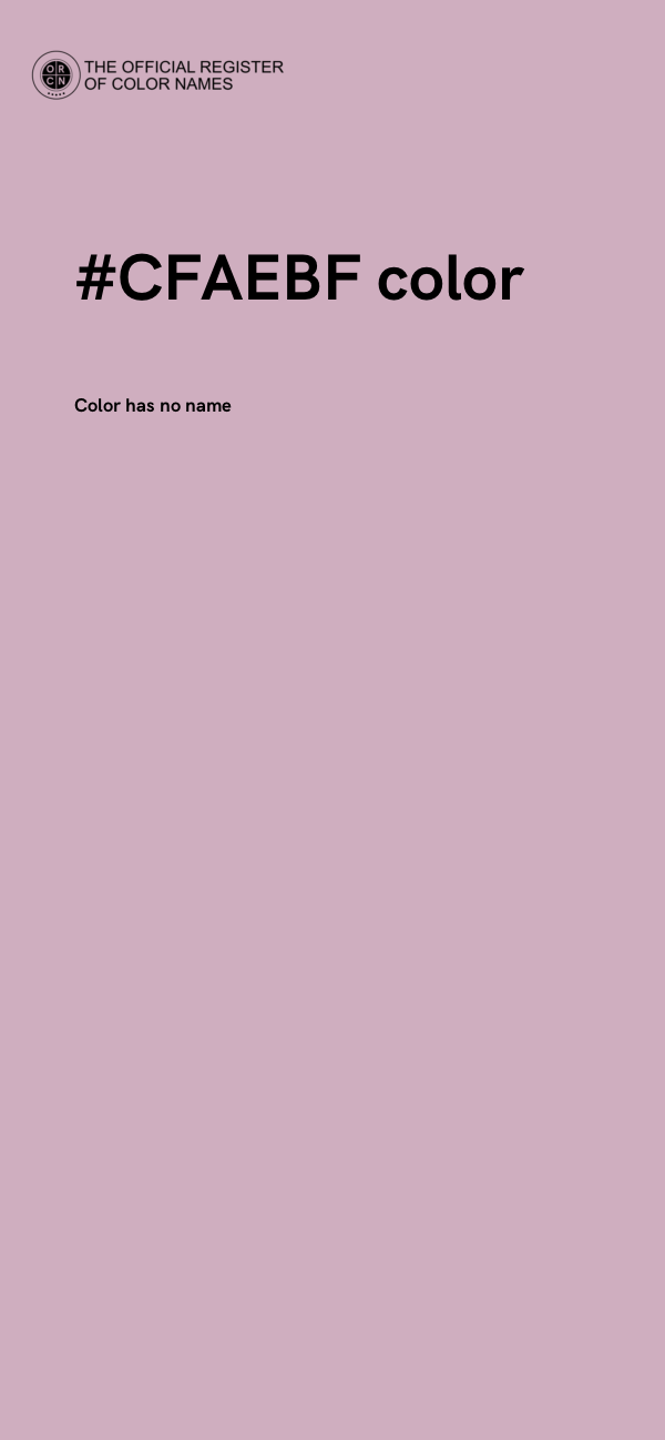 #CFAEBF color image