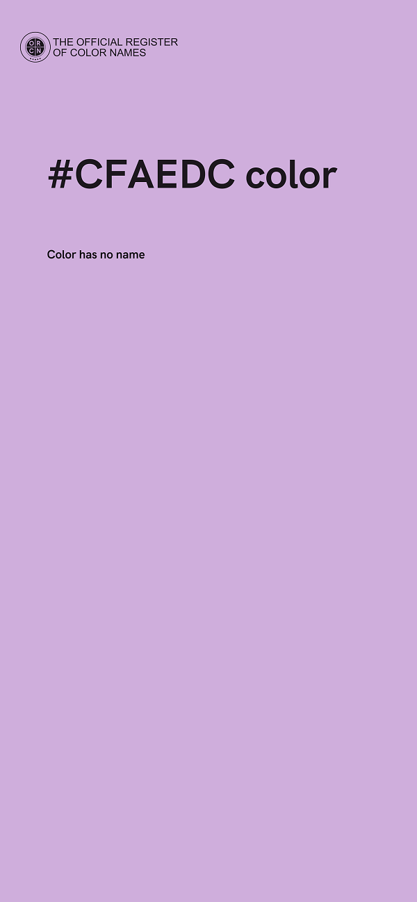 #CFAEDC color image