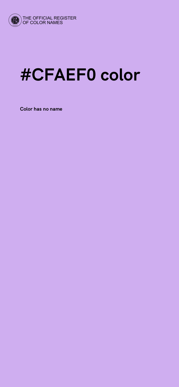 #CFAEF0 color image
