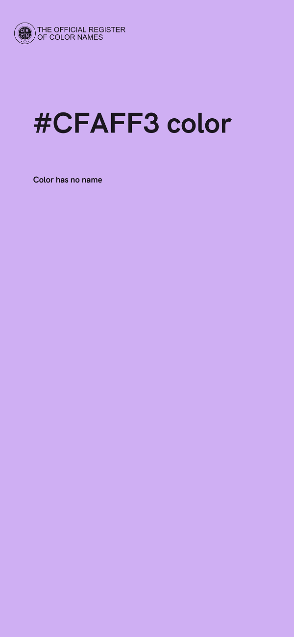 #CFAFF3 color image