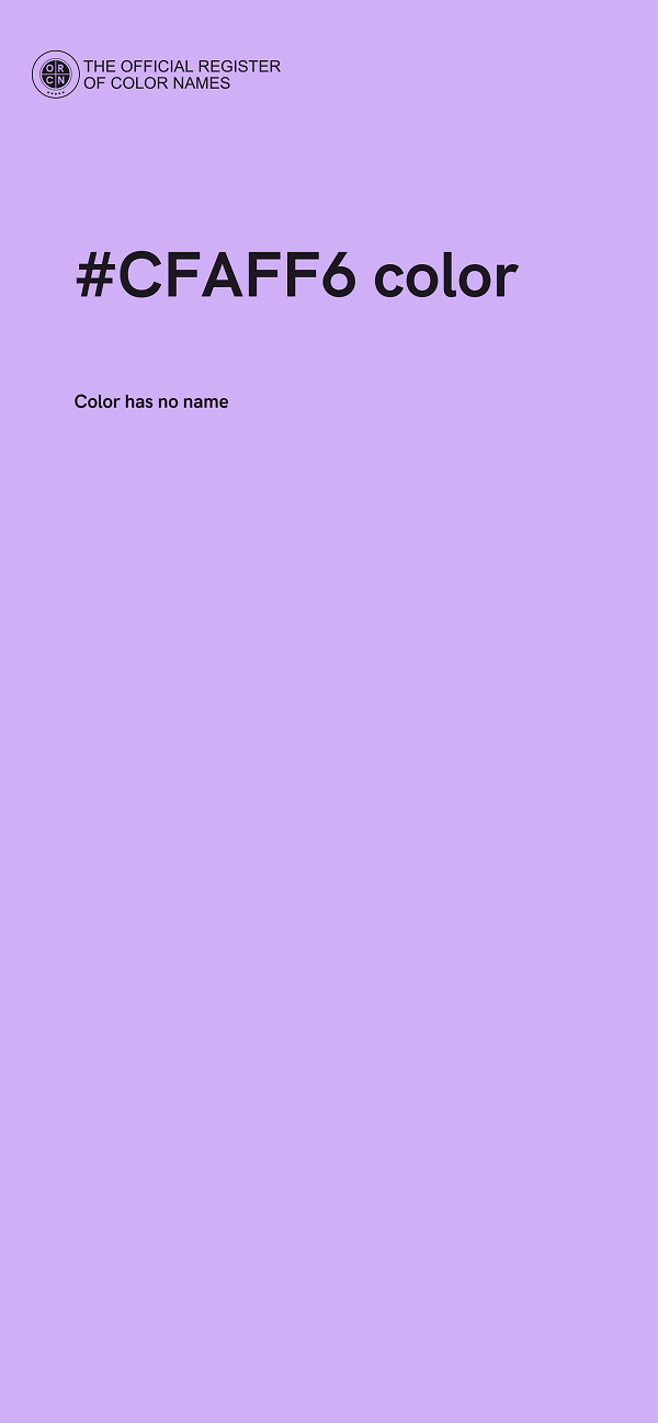 #CFAFF6 color image