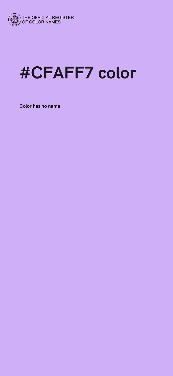 #CFAFF7 color image