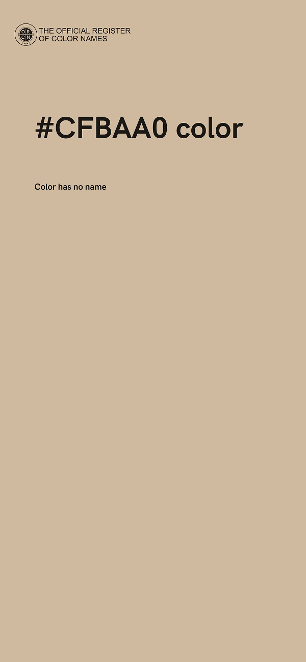 #CFBAA0 color image