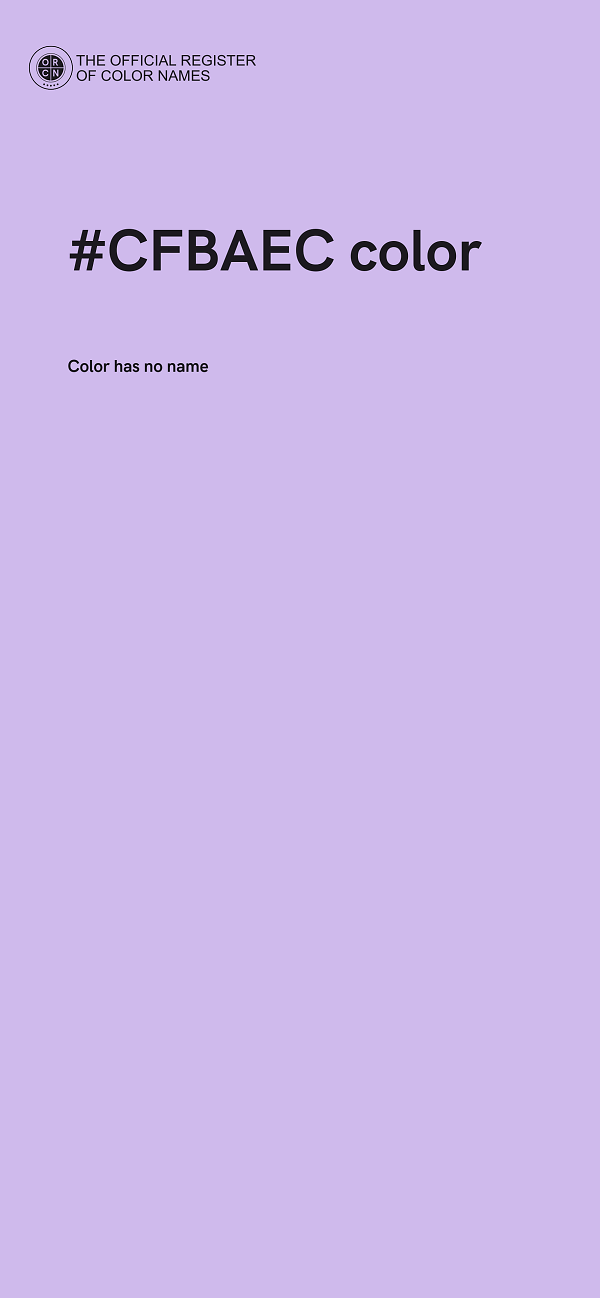 #CFBAEC color image