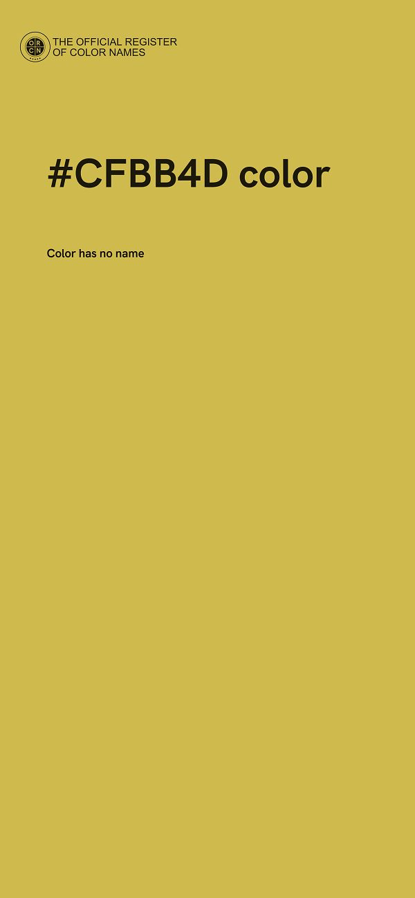 #CFBB4D color image