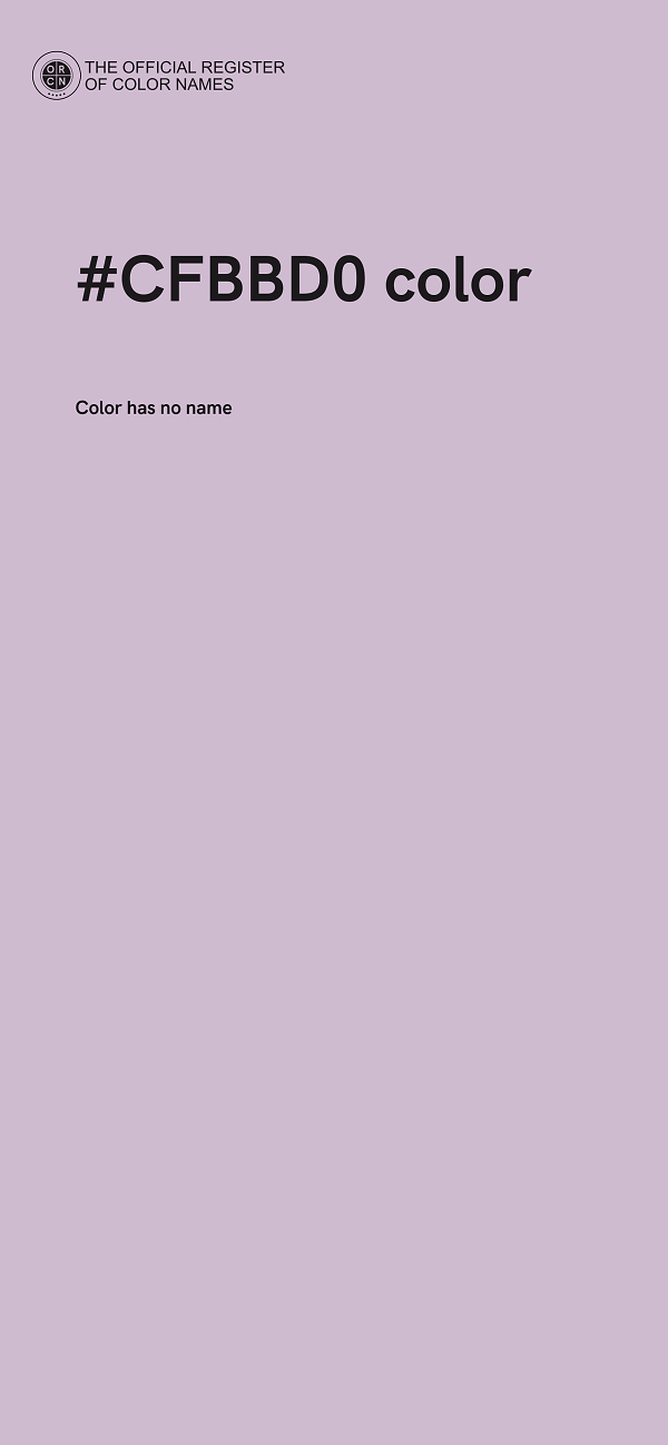 #CFBBD0 color image
