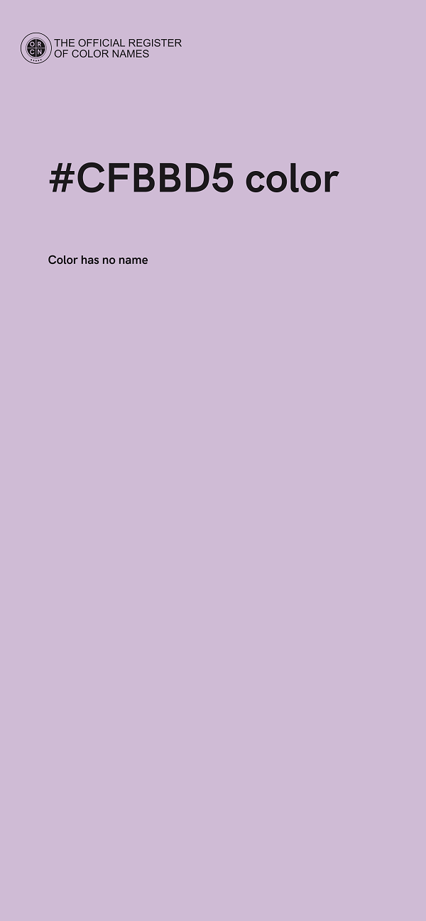 #CFBBD5 color image