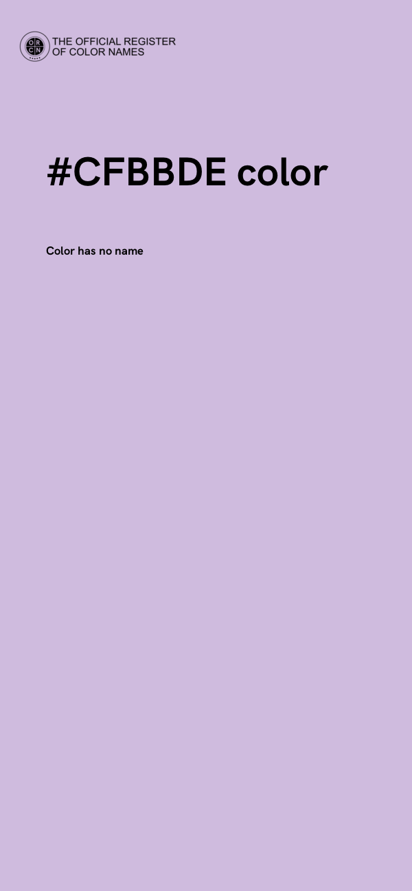 #CFBBDE color image