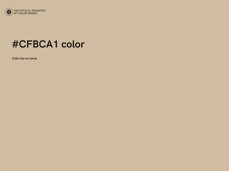 #CFBCA1 color image