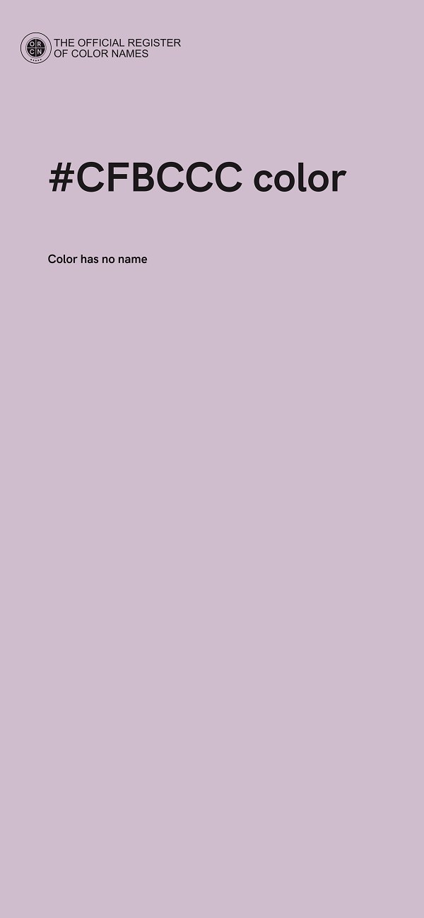 #CFBCCC color image