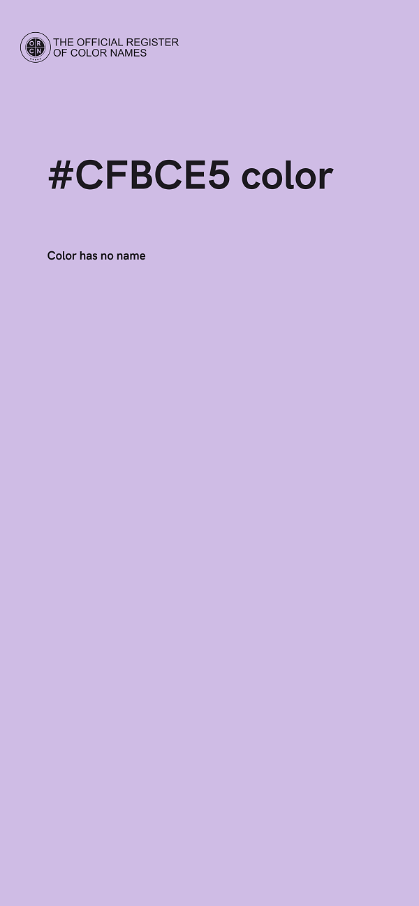 #CFBCE5 color image