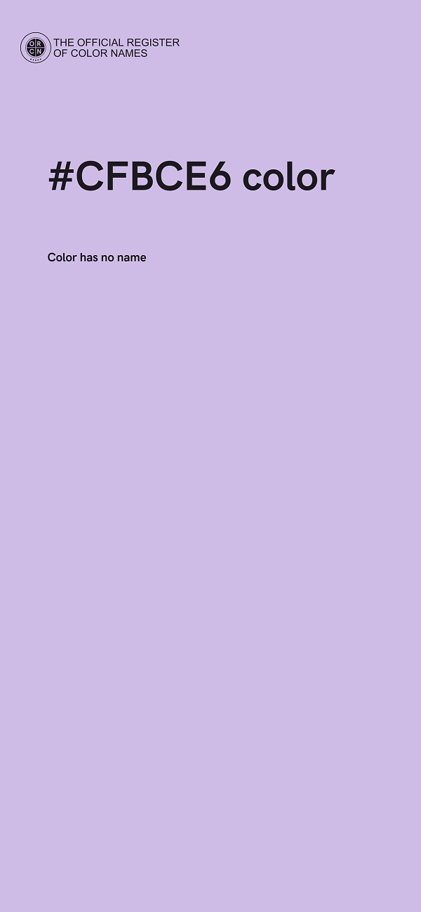 #CFBCE6 color image
