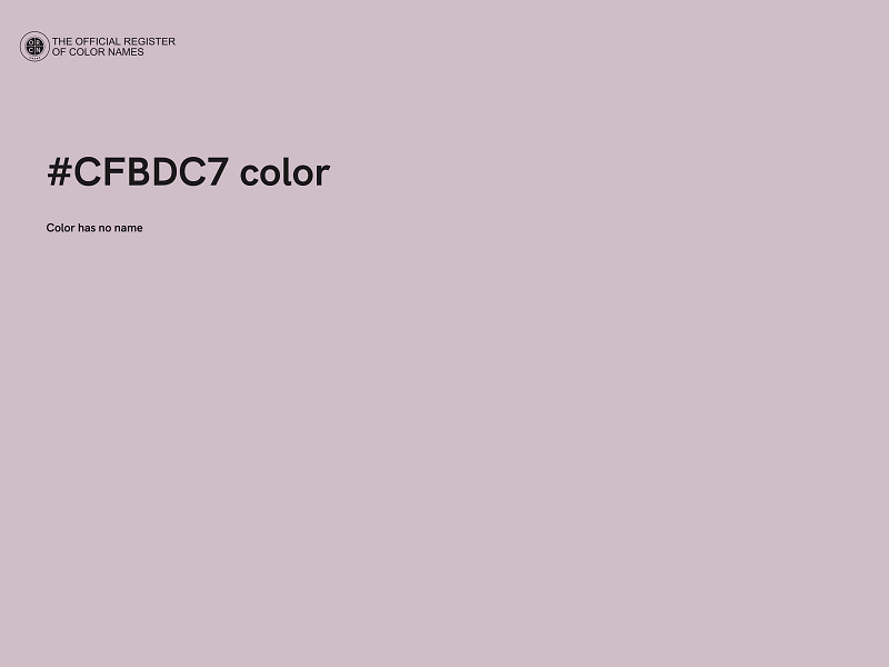 #CFBDC7 color image