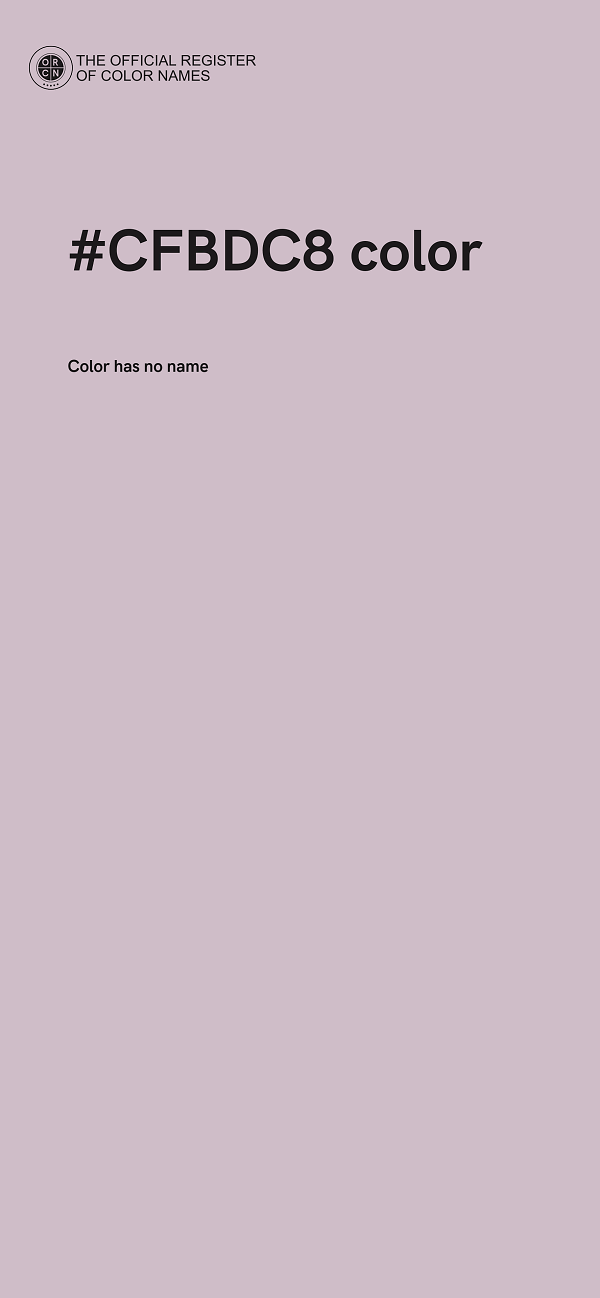 #CFBDC8 color image