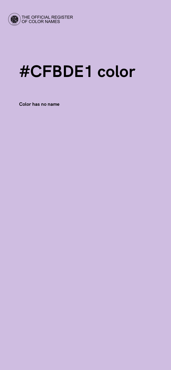 #CFBDE1 color image