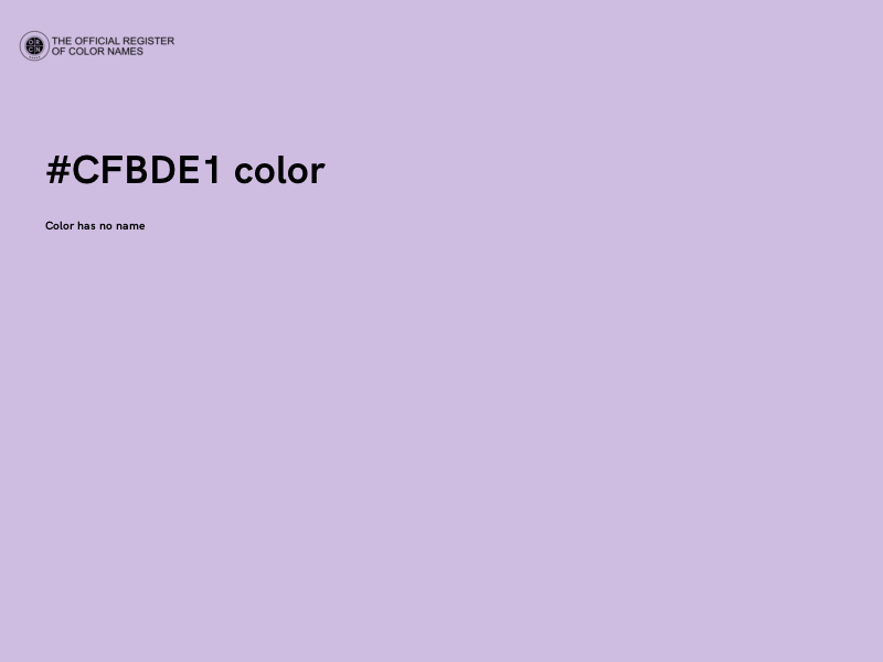 #CFBDE1 color image
