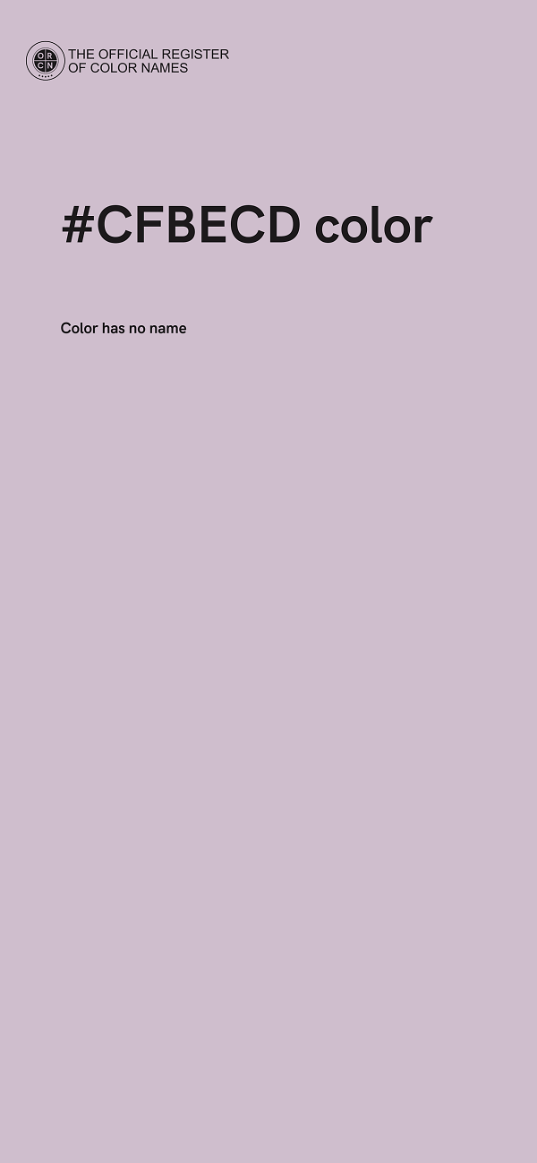 #CFBECD color image