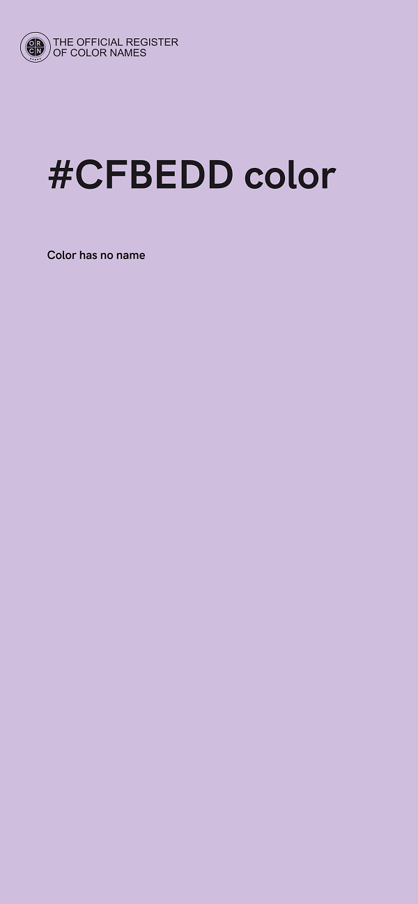 #CFBEDD color image
