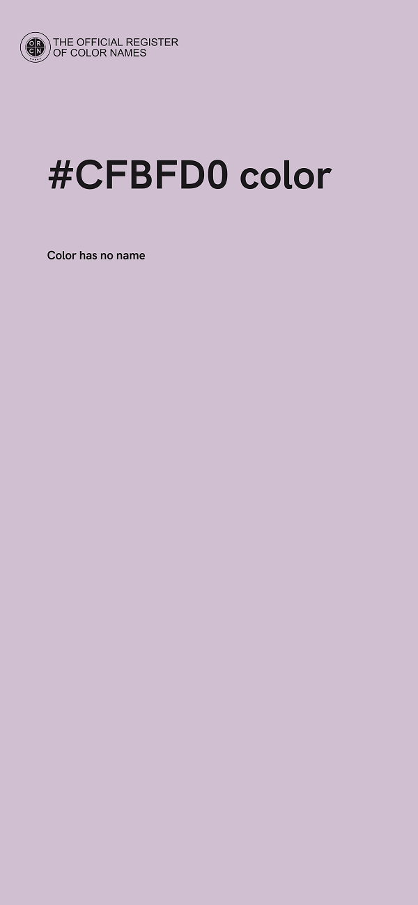 #CFBFD0 color image
