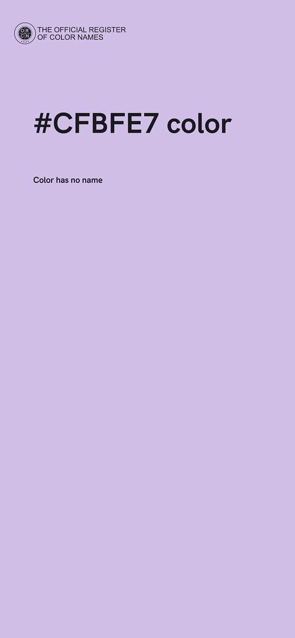 #CFBFE7 color image