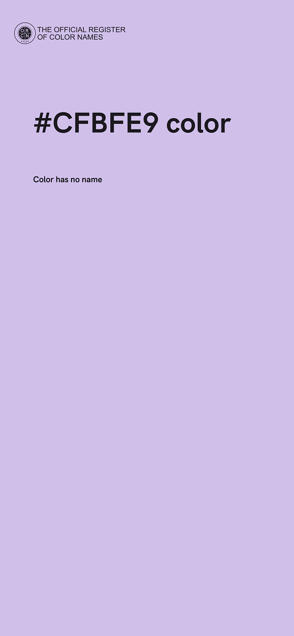 #CFBFE9 color image