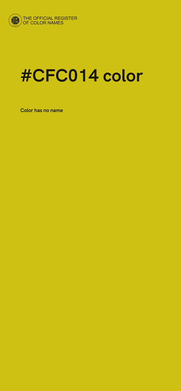 #CFC014 color image