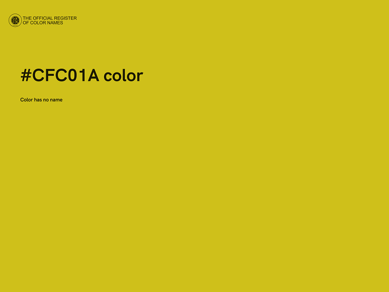 #CFC01A color image