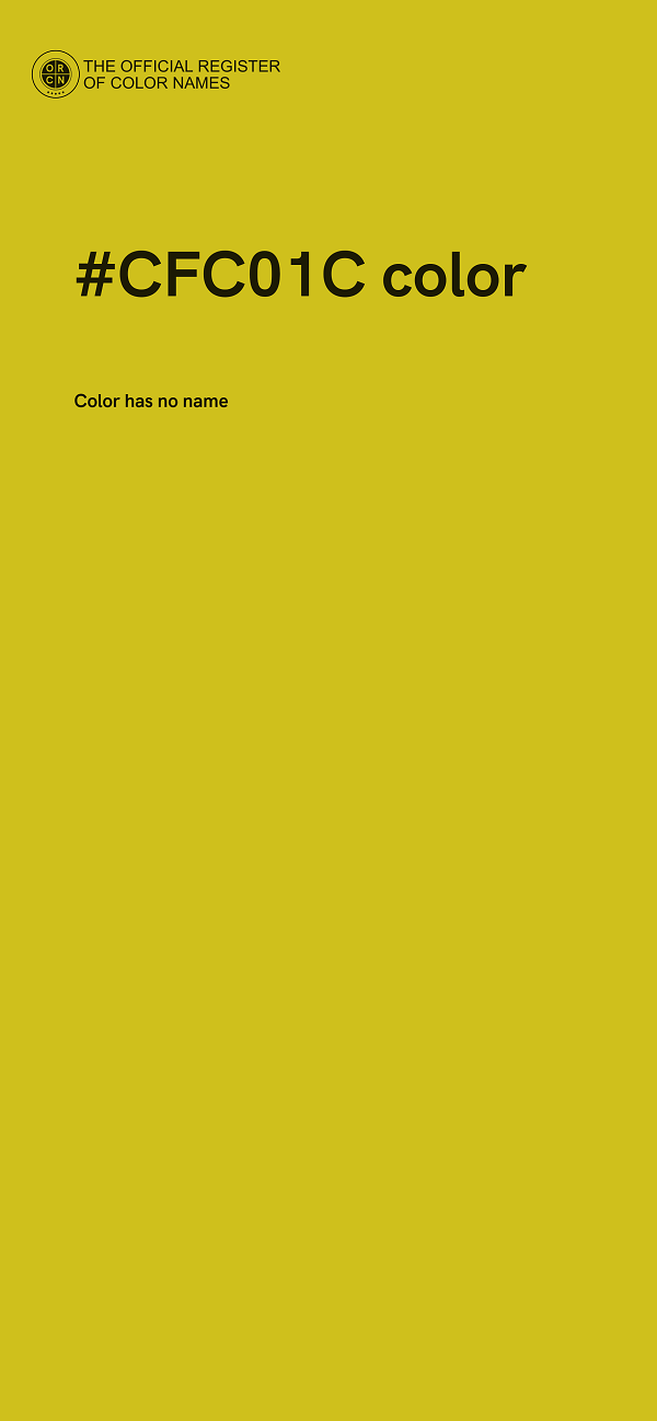 #CFC01C color image