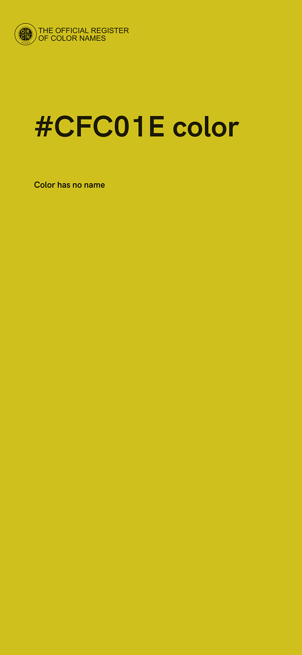 #CFC01E color image