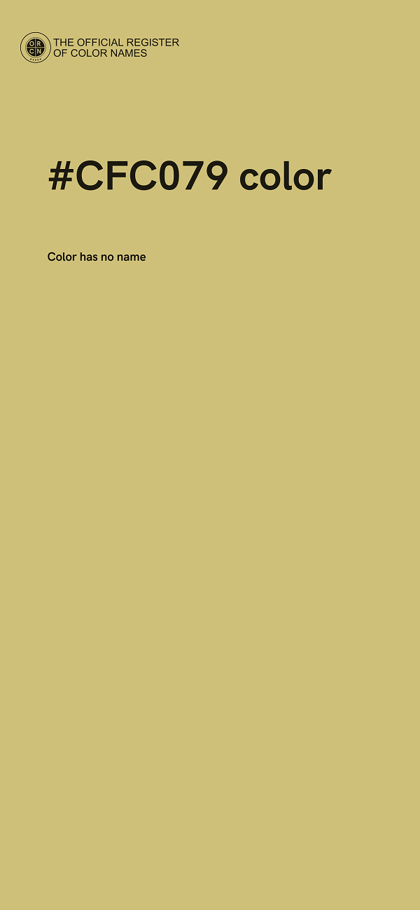 #CFC079 color image