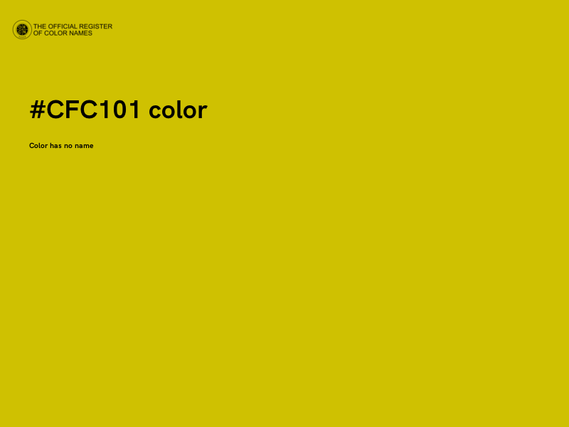 #CFC101 color image