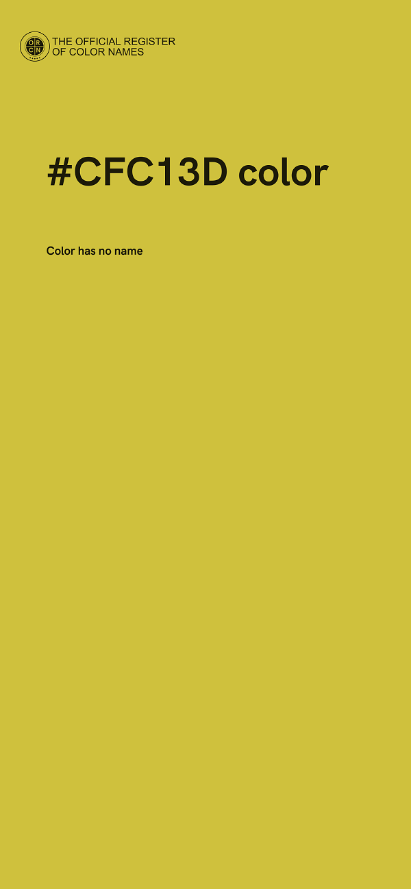 #CFC13D color image