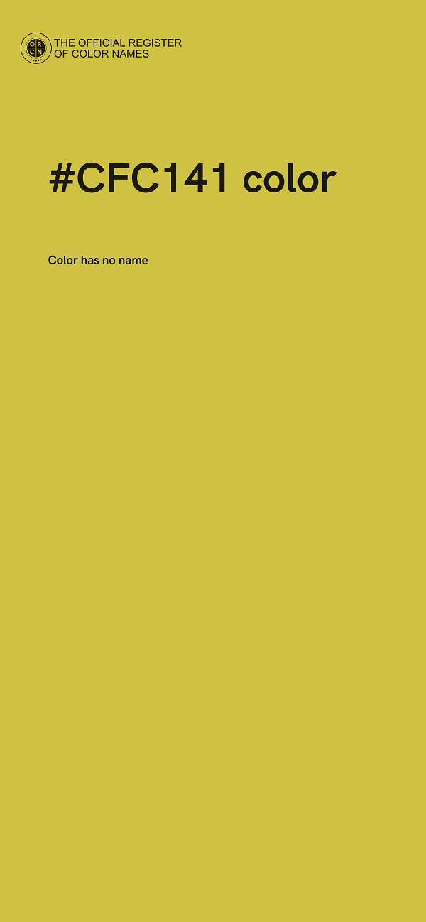 #CFC141 color image